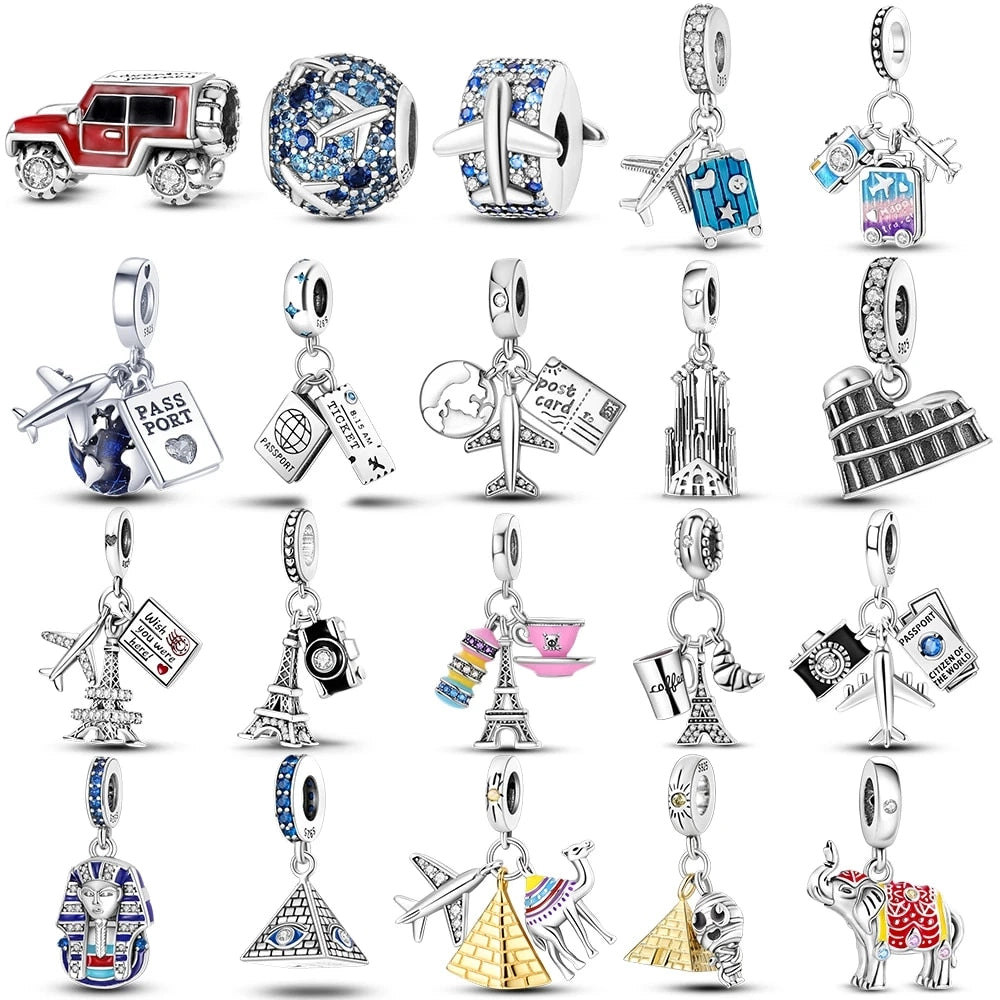 Charms de viajero y de diferentes países. - Charms Factory