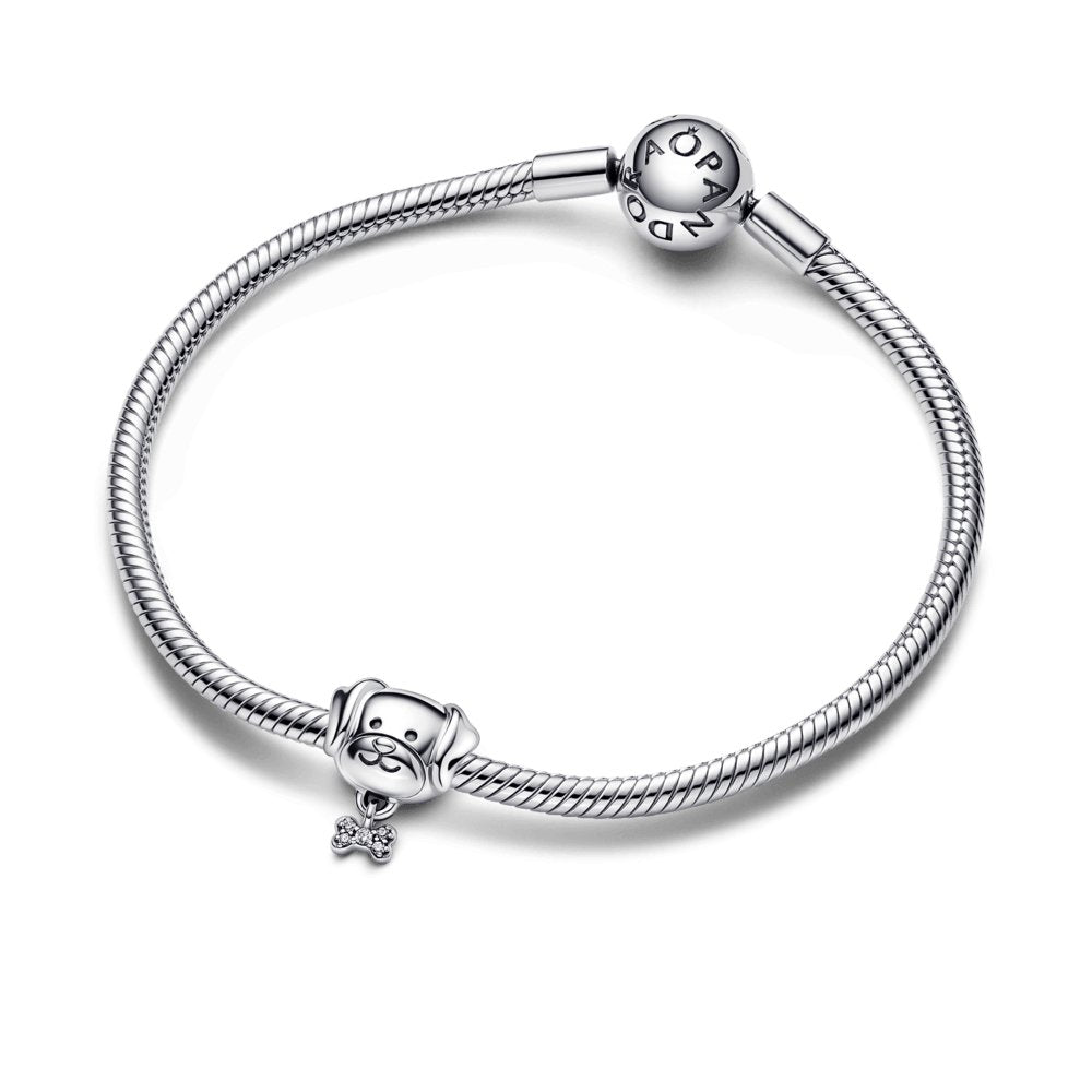 Brazalete cadena de serpiente con cierre redondo Pandora Moments - Charms Factory