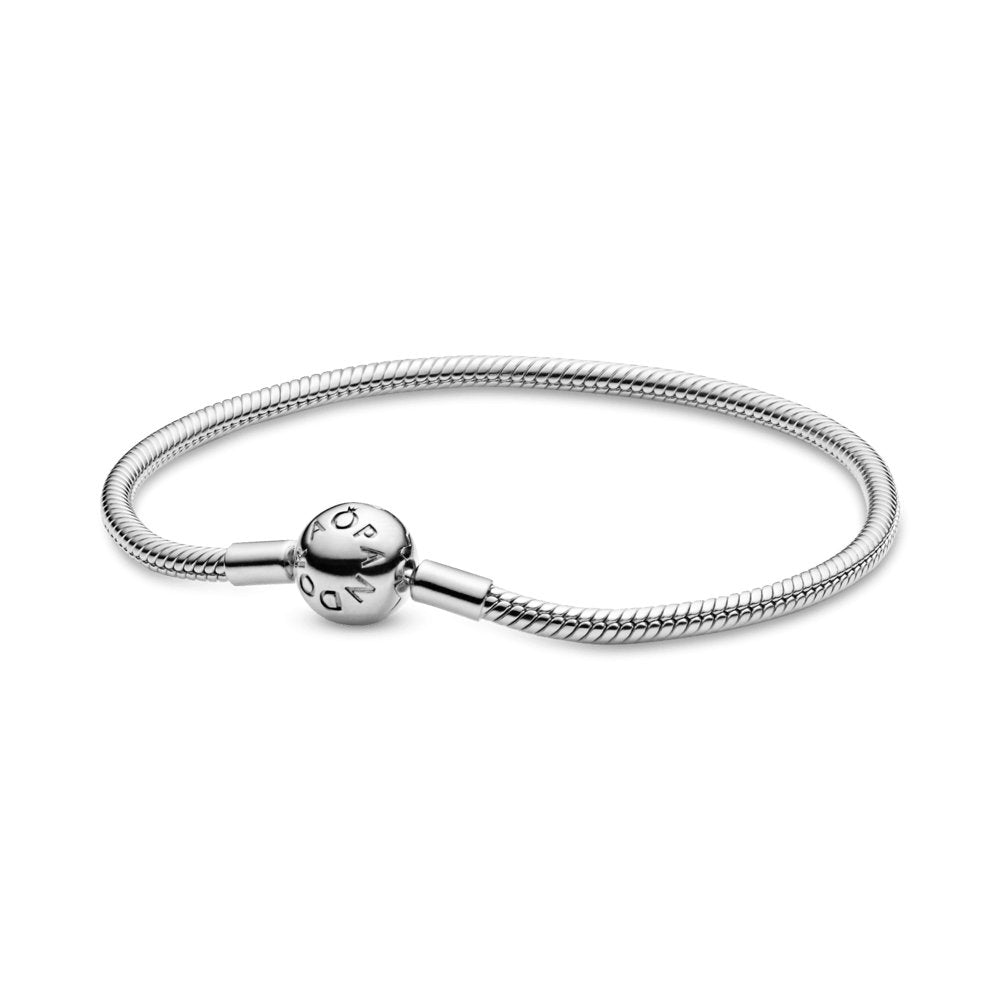 Brazalete cadena de serpiente con cierre redondo Pandora Moments - Charms Factory