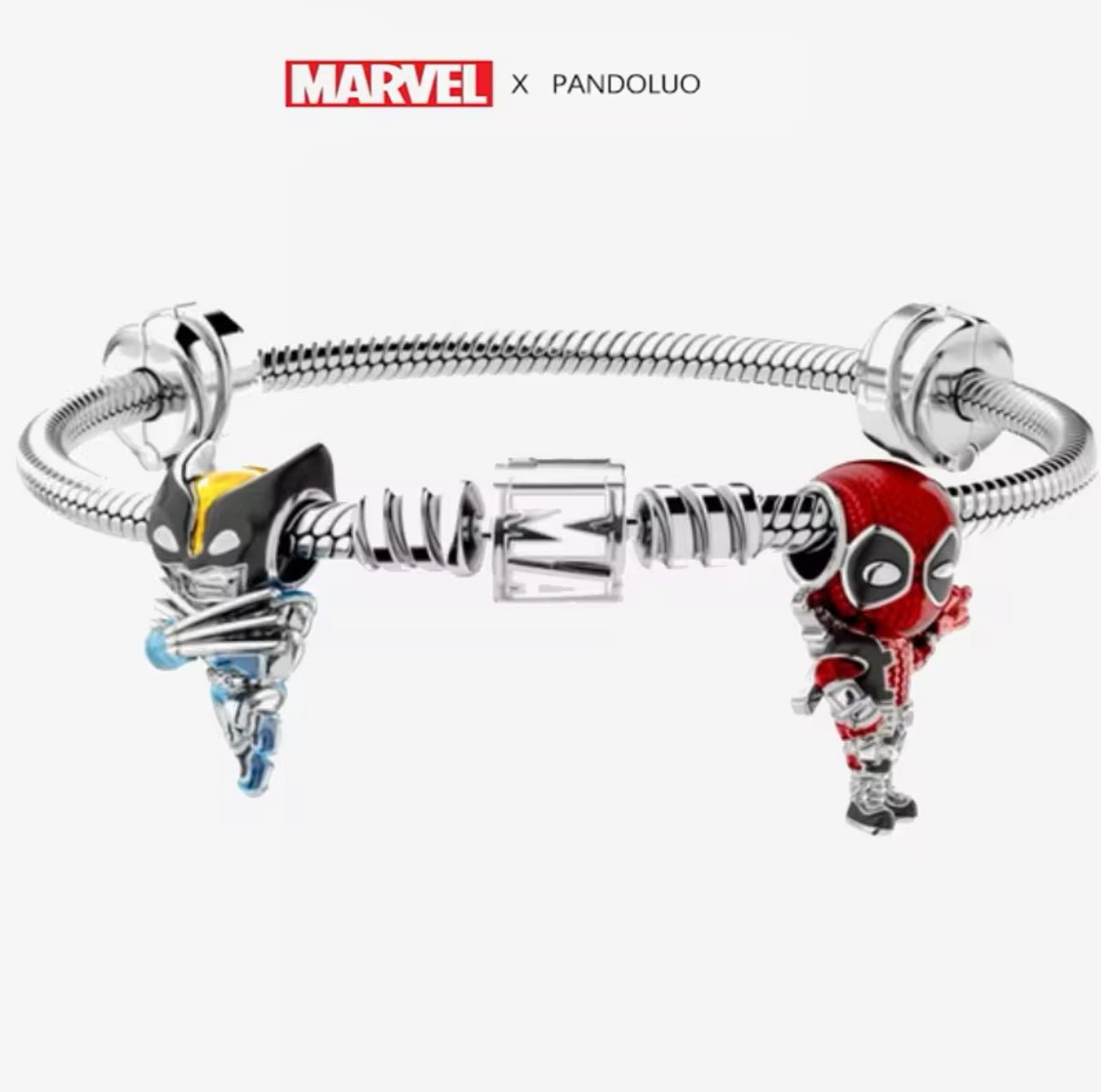 Brazalete Pandora Marvel cadena de serpiente con broche de barril. - Charms Factory