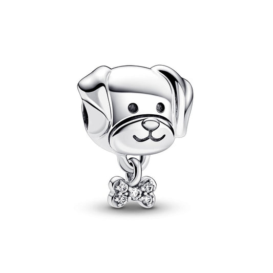 Charm Perro mascota y hueso Pandora Plata Esterlina - Charms Factory